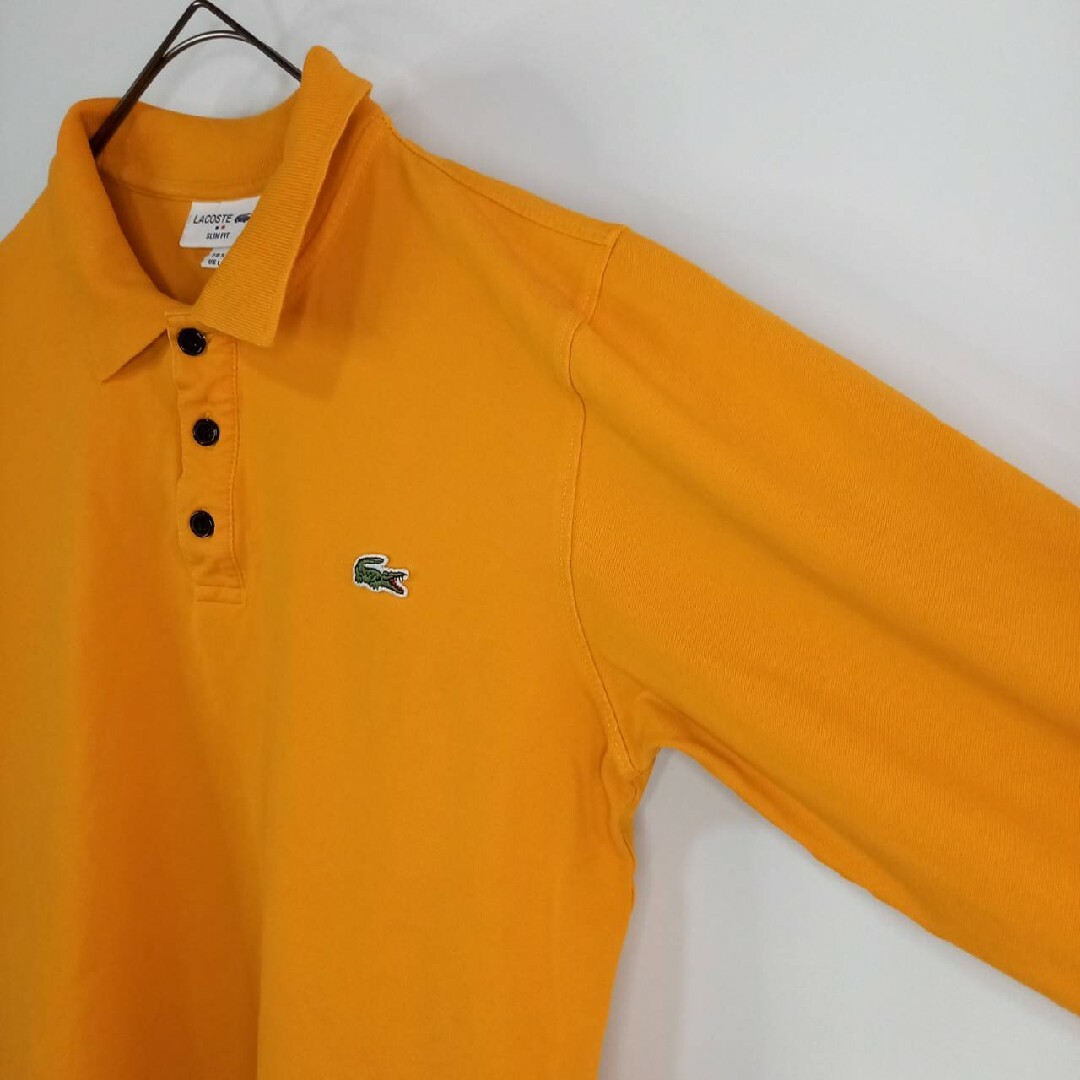 LACOSTE - ラコステ ポロシャツ 長袖 刺繍ロゴ シェルボタン 長 LACOSTE - ラコステ ポロシャツ 長袖 刺繍ロゴ シェルボタン 長
