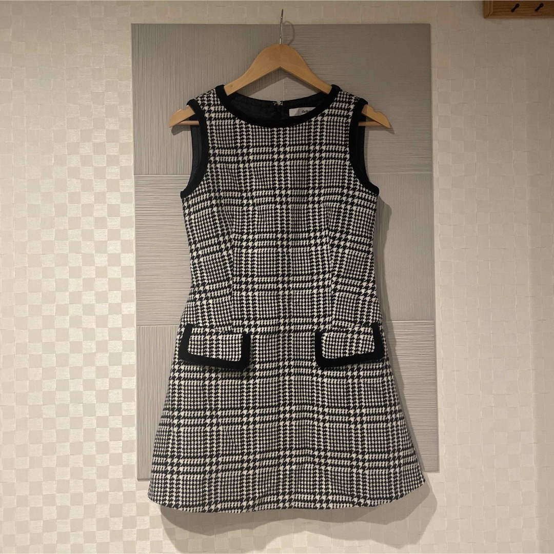 sheller チェック ベロア パイピング ミニワンピース ミニワンピース sheller チェック ベロア パイピング ミニワンピース ミニワンピース