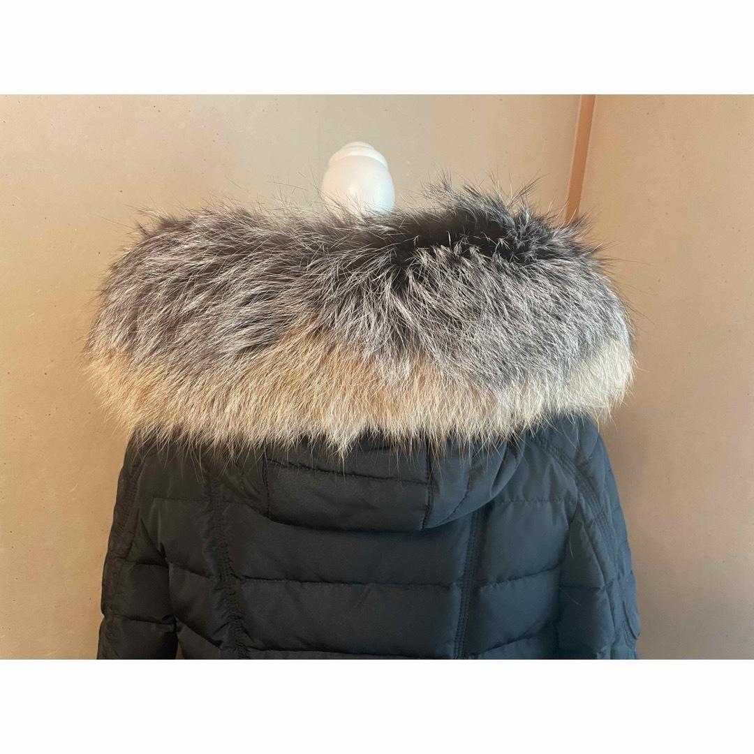美品♡CFG 高級 ダウンコート ♡シルバーフォックスファー♡黒 美品♡CFG 高級 ダウンコート ♡シルバーフォックスファー♡黒