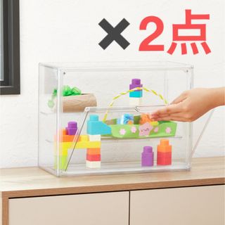 3COINS - マルチクリアボックス棚付き 2点 スリーコインズ 3COINS - マルチクリアボックス棚付き 2点 スリーコインズ