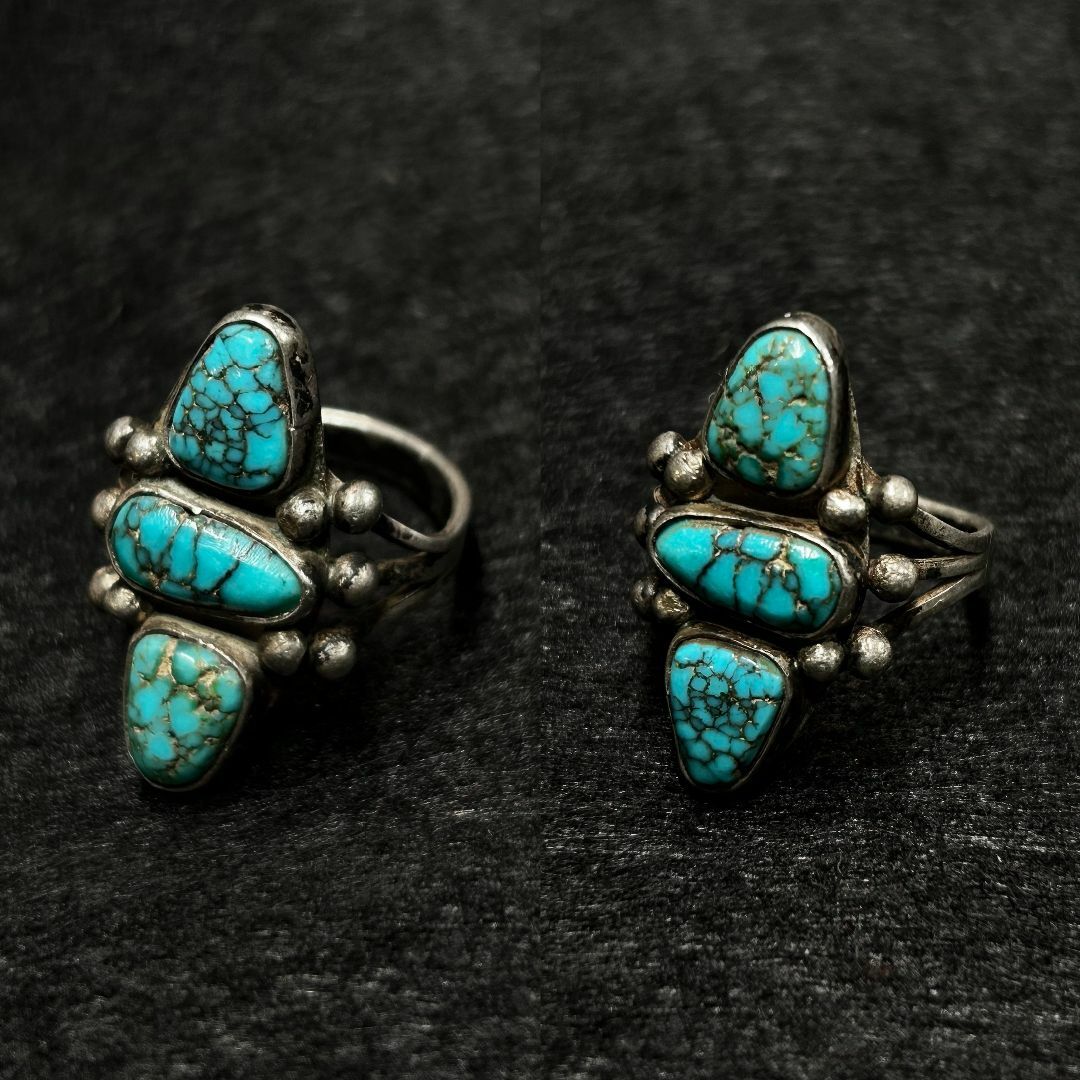 Navajo Old pawn ナバホ ターコイズリング インディアン Navajo Old pawn ナバホ ターコイズリング インディアン