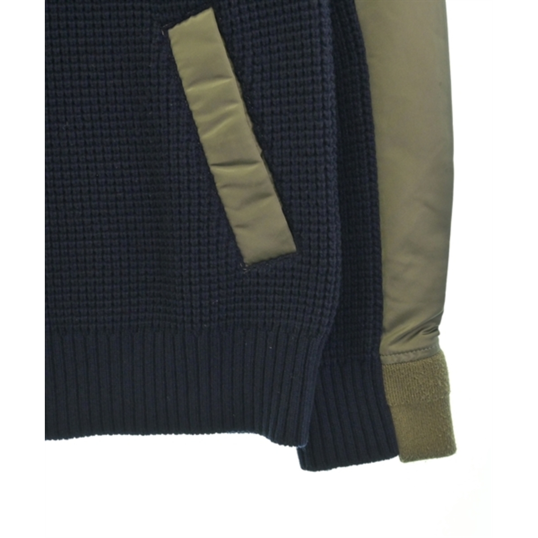 sacai - sacai サカイ ニット・セーター 2(M位) 紺xカーキ sacai - sacai サカイ ニット・セーター 2(M位) 紺xカーキ