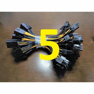 5本 電源変換ケーブル pcie 8PINメス→8PIN両端オス 6+2ピン(その他)