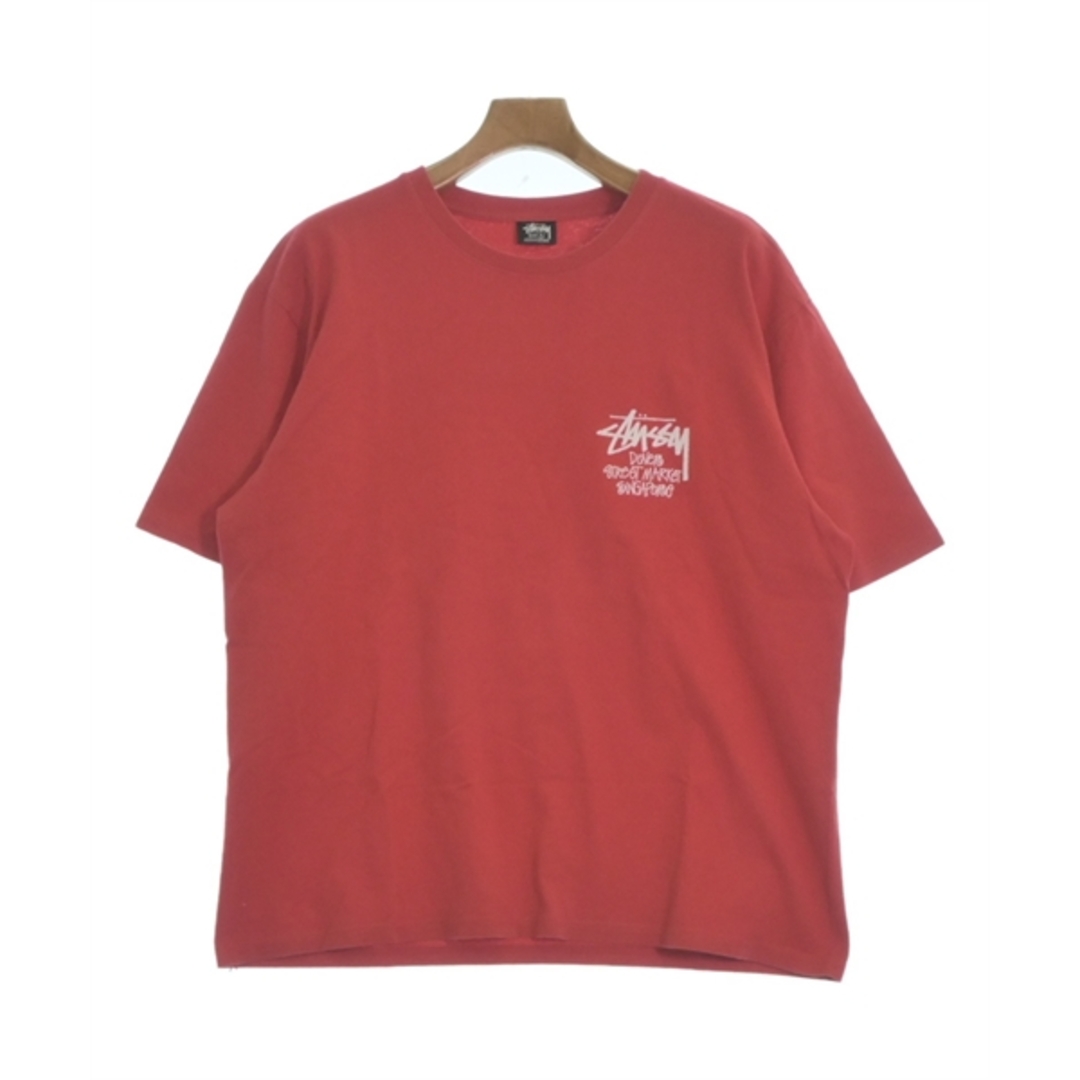 STUSSY - STUSSY ステューシー Tシャツ・カットソー L 赤 【古着 STUSSY - STUSSY ステューシー Tシャツ・カットソー L 赤 【古着