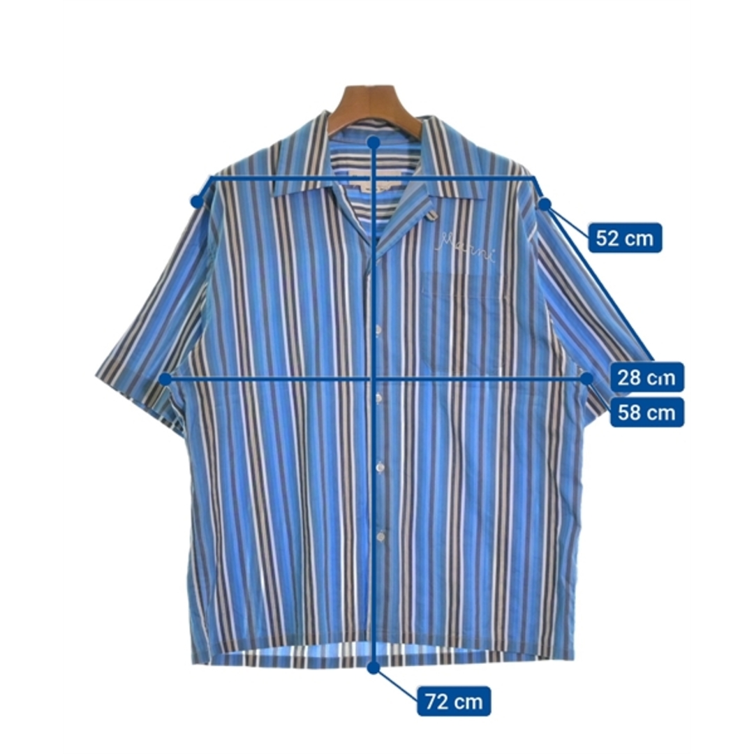 MARNI - MARNI カジュアルシャツ 48(L位) 青x白xベージュ等 MARNI - MARNI カジュアルシャツ 48(L位) 青x白xベージュ等