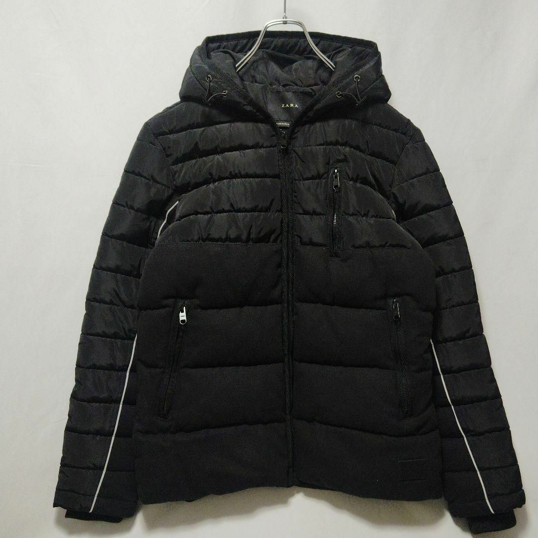 ZARA - ZARA MAN ザラ ダウンジャケット メンズ 黒 M 切り替えの ZARA - ZARA MAN ザラ ダウンジャケット メンズ 黒 M 切り替えの