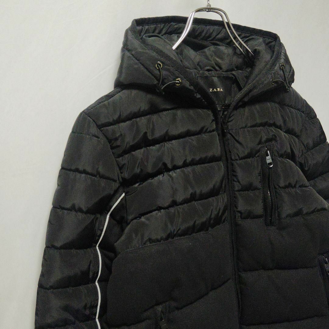 ZARA - ZARA MAN ザラ ダウンジャケット メンズ 黒 M 切り替えの ZARA - ZARA MAN ザラ ダウンジャケット メンズ 黒 M 切り替えの