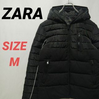 ZARA - ZARA MAN ザラ ダウンジャケット メンズ 黒 M 切り替えの ZARA - ZARA MAN ザラ ダウンジャケット メンズ 黒 M 切り替えの
