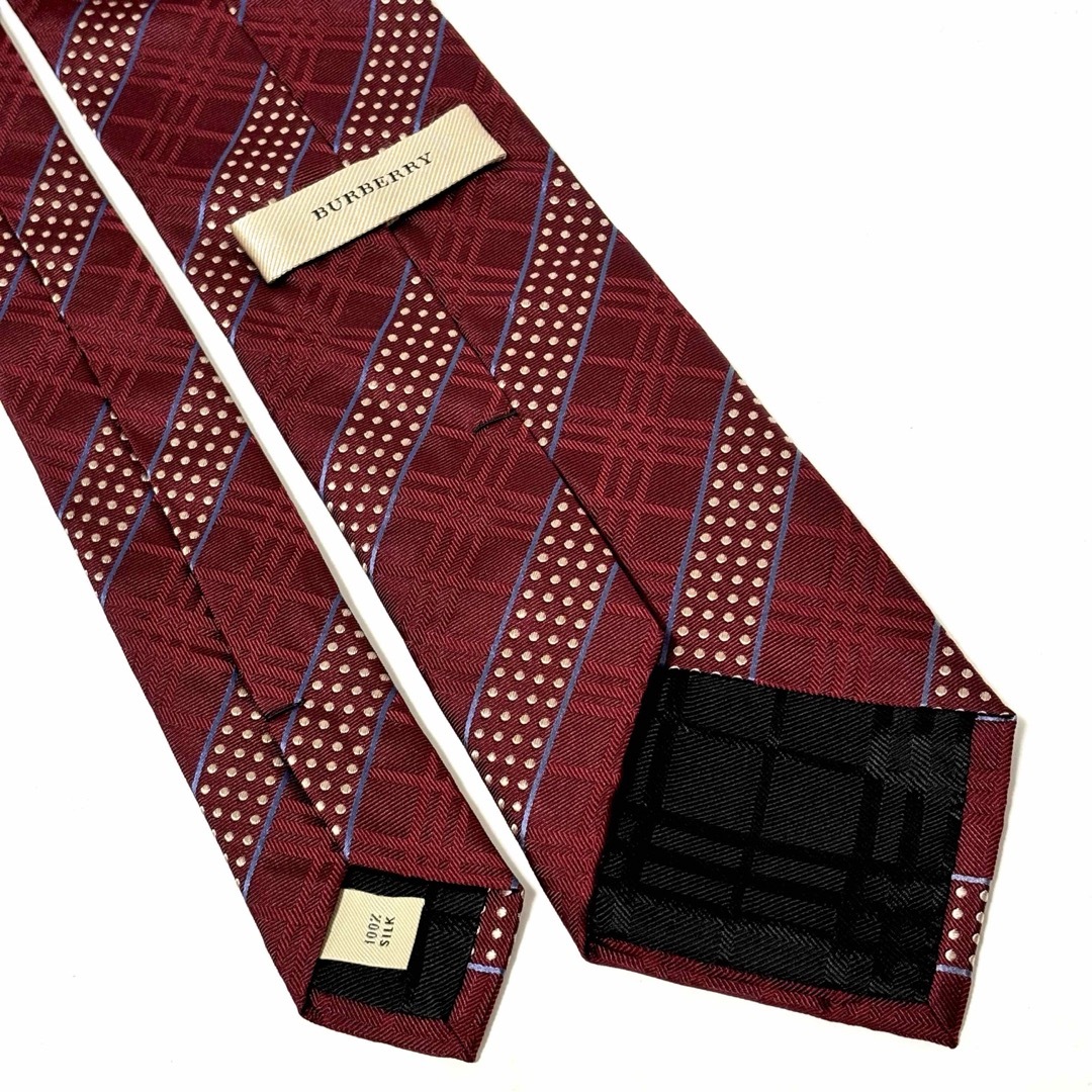 BURBERRY - 極美品✨ バーバリー ネクタイ 光沢 ストライプ BURBERRY - 極美品✨ バーバリー ネクタイ 光沢 ストライプ
