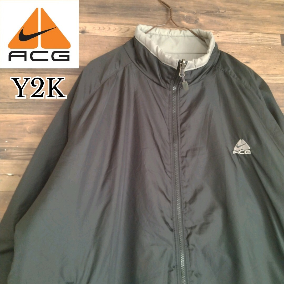 希少旧ロゴ】NIKE ACG ナイキ Y2K ロゴ刺繍 ナイロンジャケット 希少旧ロゴ】NIKE ACG ナイキ Y2K ロゴ刺繍 ナイロンジャケット