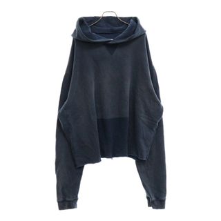 Maison Margiela 1 10 メゾンマルジェラ 1 10 23SS バックワッペンロゴ デストロイ加工 プルオーバースウェットパーカー フーディー ネイビー S50GU0204(パーカー)