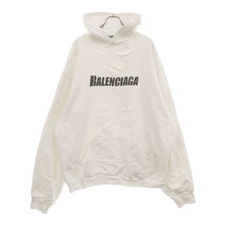 バレンシアガ ロゴ パーカー(メンズ)(ホワイト/白色系)の通販 バレンシアガ ロゴ パーカー(メンズ)(ホワイト/白色系)の通販