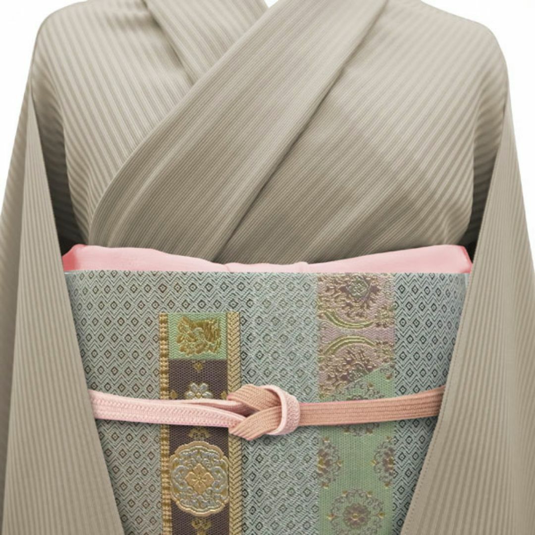 袋帯 京都 西陣 伝統工芸士 金糸 くすみカラー 華文 七宝 新古品