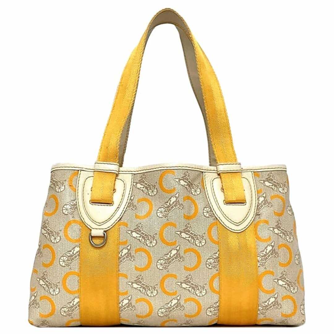 CELINE - セリーヌ トートバッグ ベージュ イエロー Cマカダム CELINE - セリーヌ トートバッグ ベージュ イエロー Cマカダム