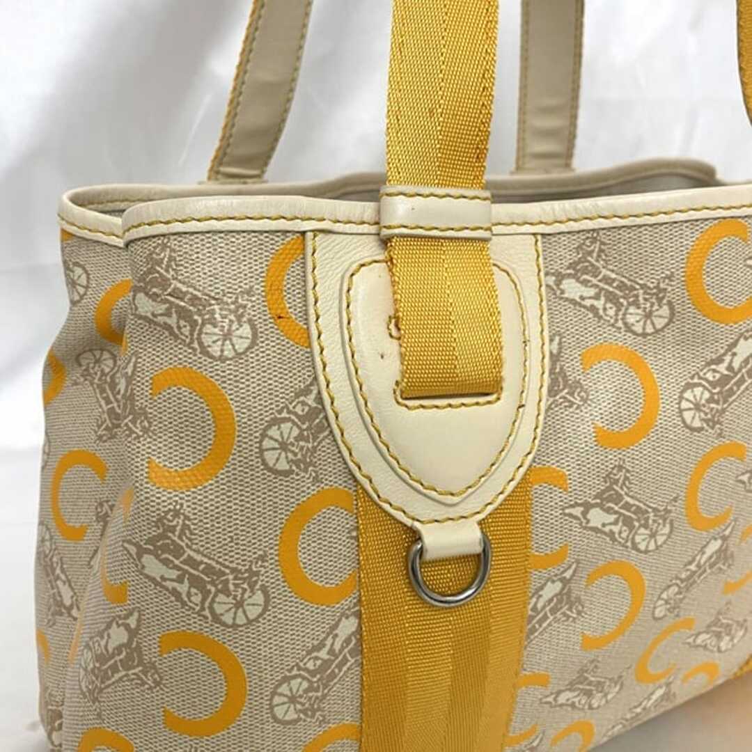 CELINE - セリーヌ トートバッグ ベージュ イエロー Cマカダム CELINE - セリーヌ トートバッグ ベージュ イエロー Cマカダム