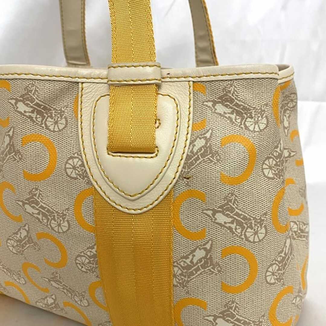 CELINE - セリーヌ トートバッグ ベージュ イエロー Cマカダム CELINE - セリーヌ トートバッグ ベージュ イエロー Cマカダム