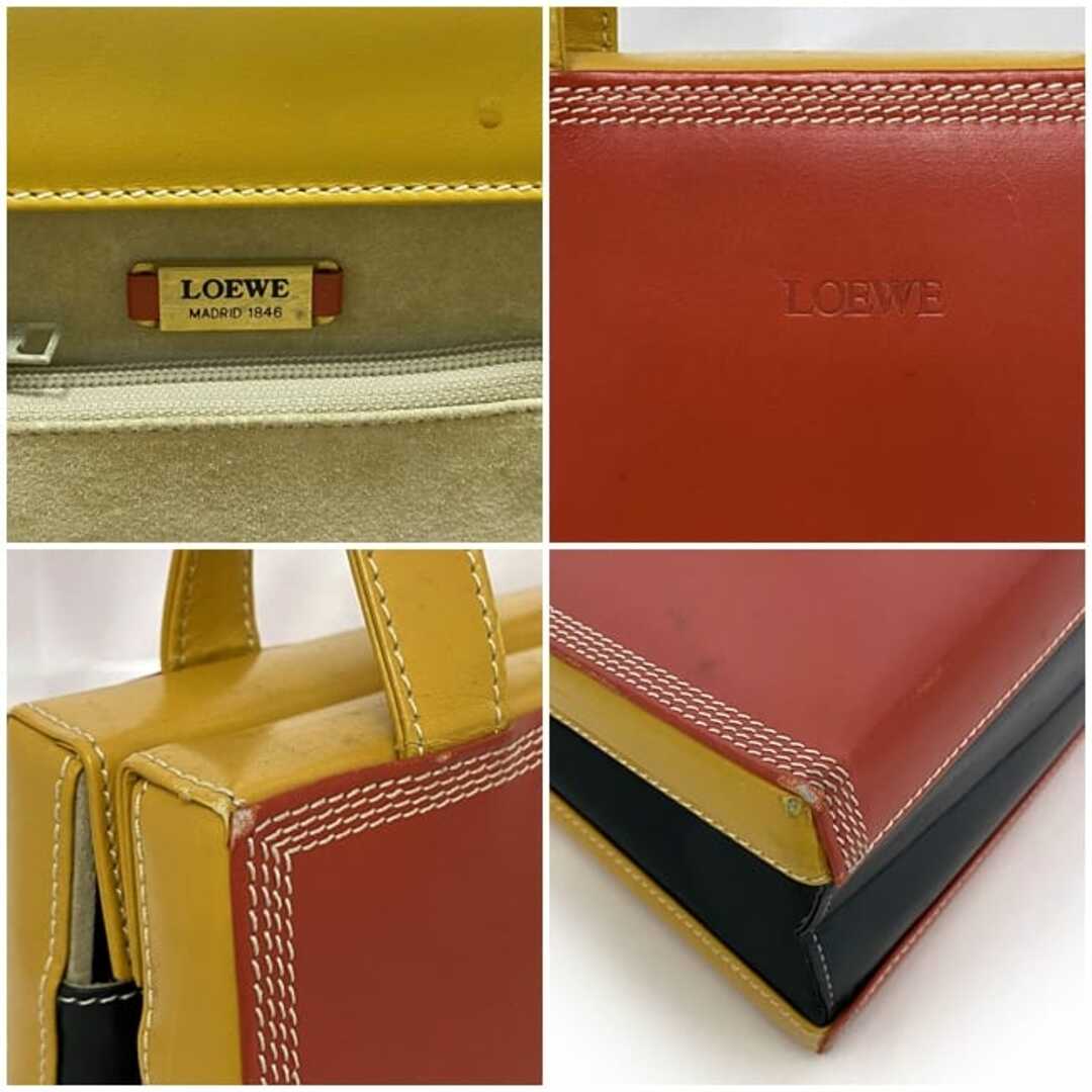 LOEWE - ロエベ ハンドバッグ レッド イエロー 美品 トップ LOEWE - ロエベ ハンドバッグ レッド イエロー 美品 トップ
