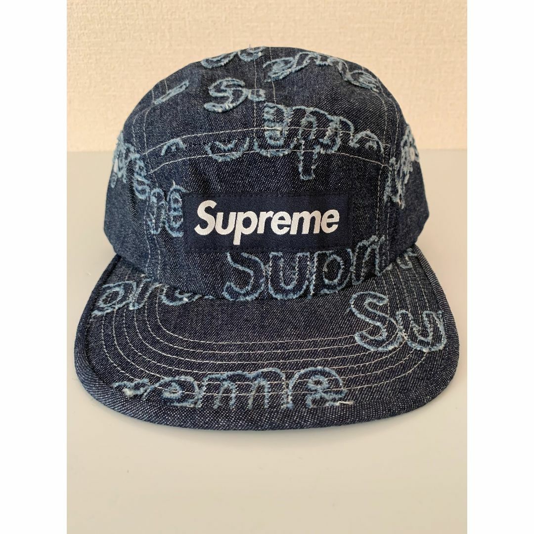 Supreme - SUPREME Lasered Denim Camp Cap ステッカー付の通販 Supreme - SUPREME Lasered Denim Camp Cap ステッカー付の通販
