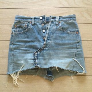 リーバイス(Levi's)のリーバイス501  リメイクデニムスカート(ミニスカート)