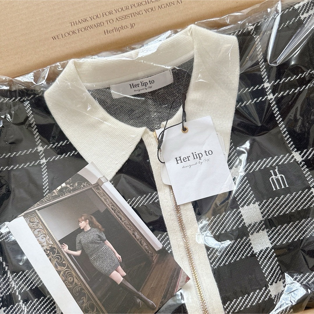 Herlipto Trois Logo Knit Mini Dress Mサイズ Herlipto Trois Logo Knit Mini Dress Mサイズ