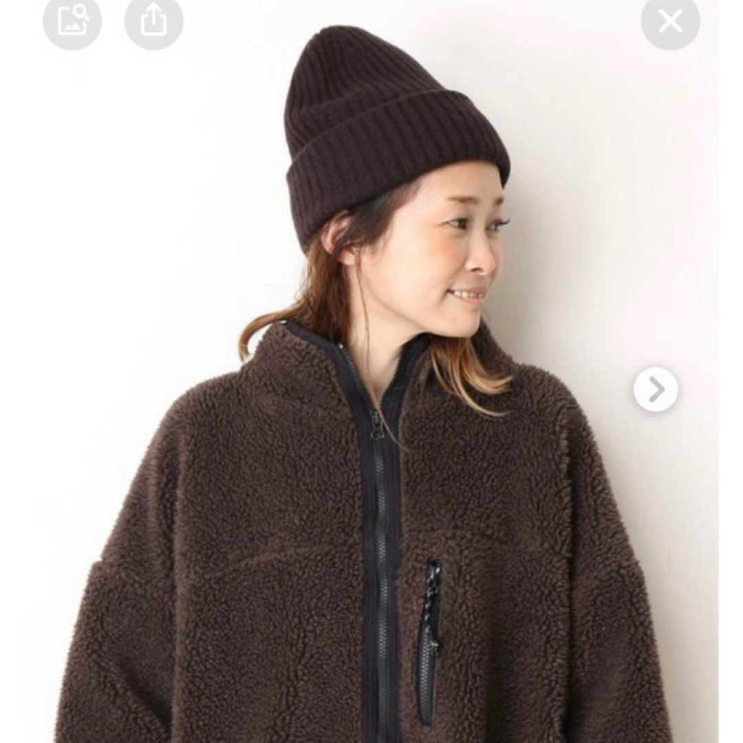 極美品 Deuxieme Classe ニットキャップ ニット帽 ブラウン 極美品 Deuxieme Classe ニットキャップ ニット帽 ブラウン