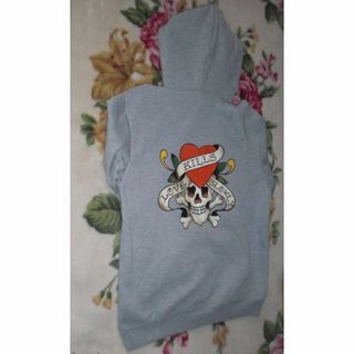 エドハーディー(Ed Hardy)のエドハーディー ED HARDY パーカー プルオーバー スカルプリント L(パーカー)