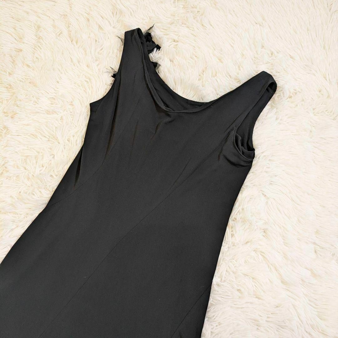SPECCHIO - 【美品】 specchio 黒 ノースリーブ ワンピース 40 SPECCHIO - 【美品】 specchio 黒 ノースリーブ ワンピース 40