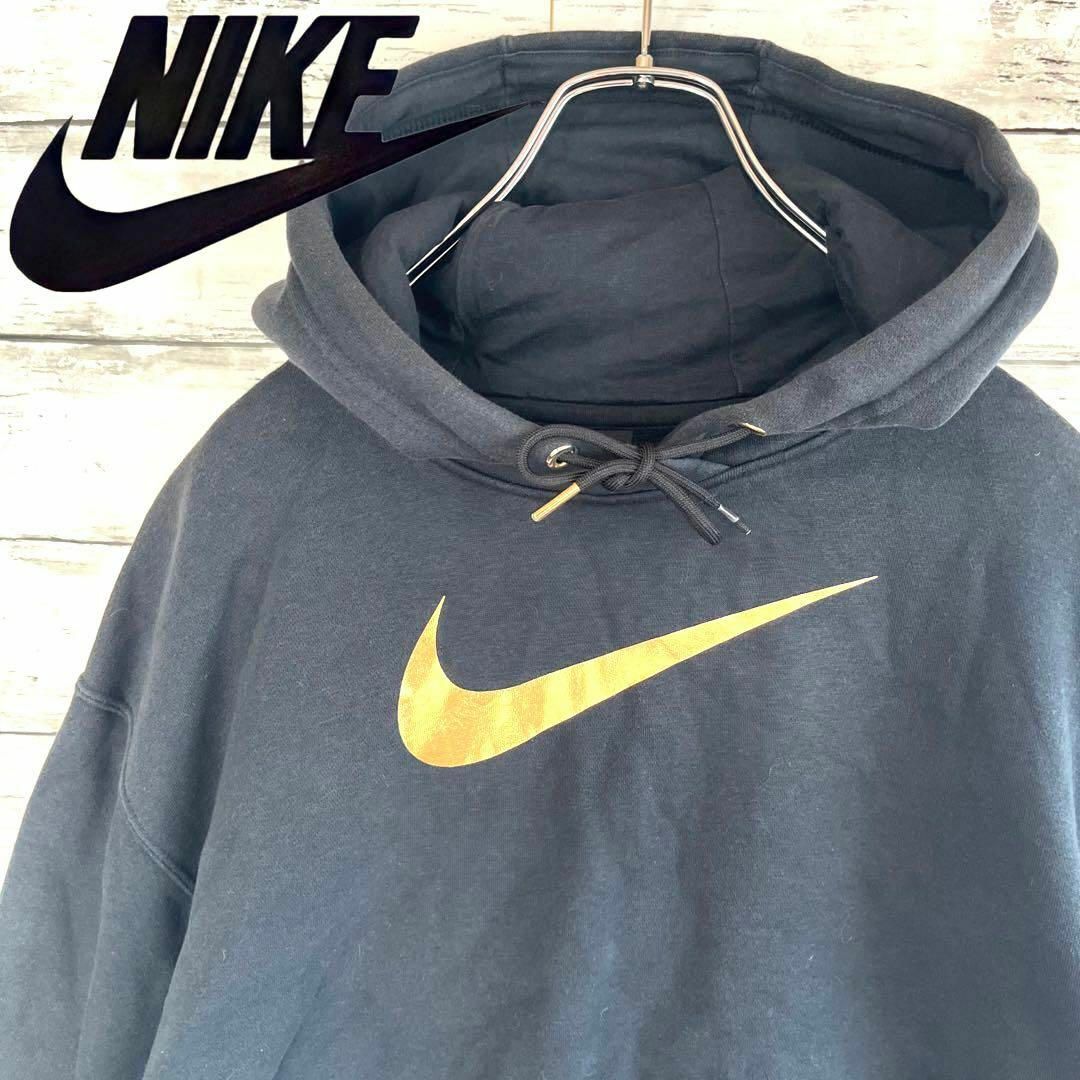 NIKE - 【ゴールドロゴ】NIKE スウェットパーカー ビッグロゴ M NIKE - 【ゴールドロゴ】NIKE スウェットパーカー ビッグロゴ M