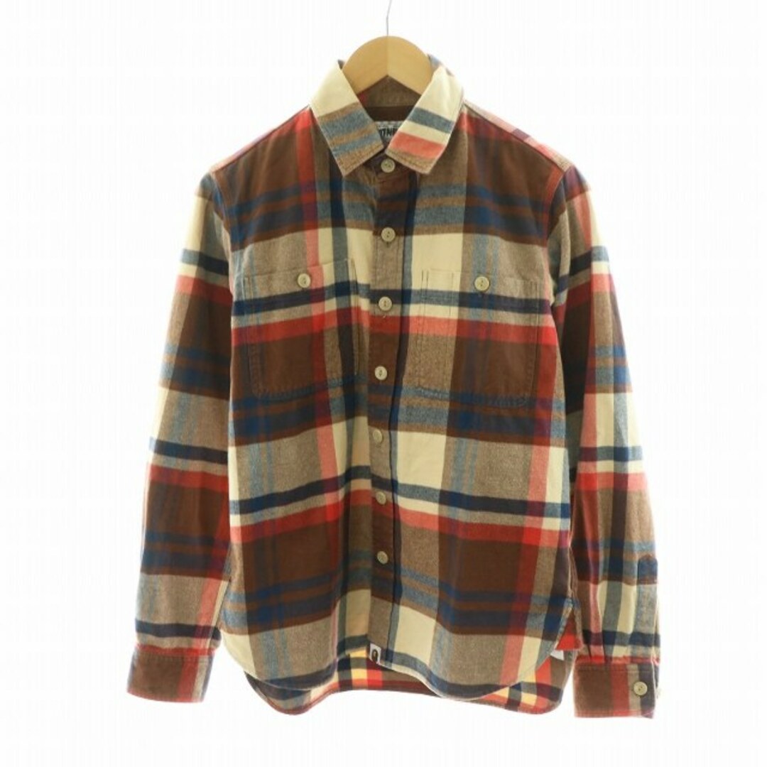 A BATHING APE - アベイシングエイプ ネルシャツ チェック S A BATHING APE - アベイシングエイプ ネルシャツ チェック S