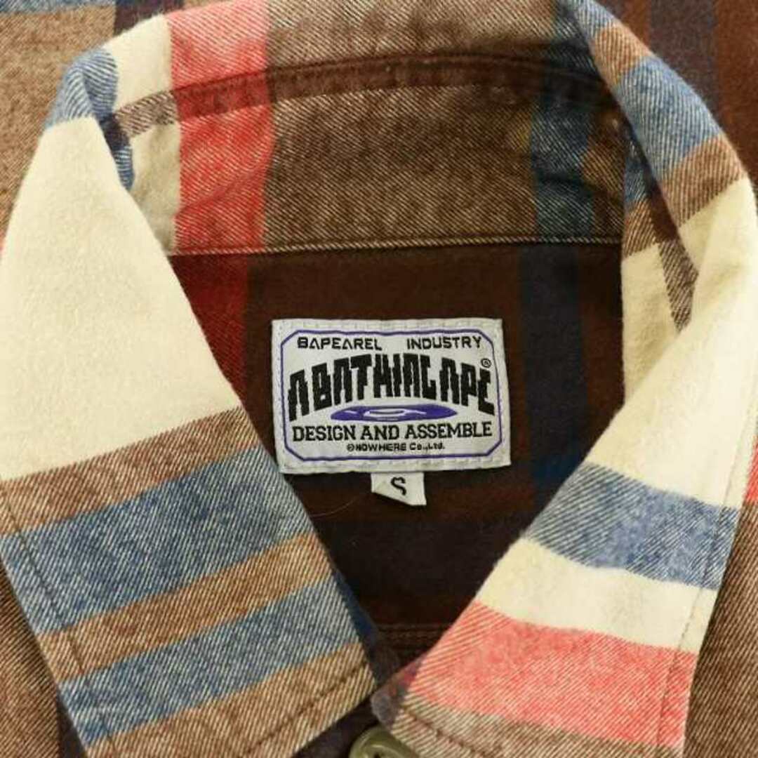 A BATHING APE - アベイシングエイプ ネルシャツ チェック S A BATHING APE - アベイシングエイプ ネルシャツ チェック S