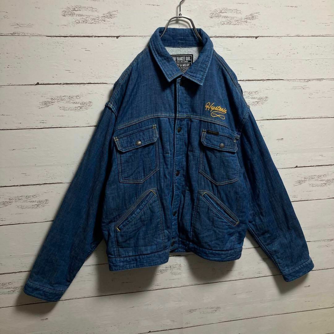 Lサイズ】ヒステリックグラマー☆刺繍ヒスガール Gジャン デニム Lサイズ】ヒステリックグラマー☆刺繍ヒスガール Gジャン デニム