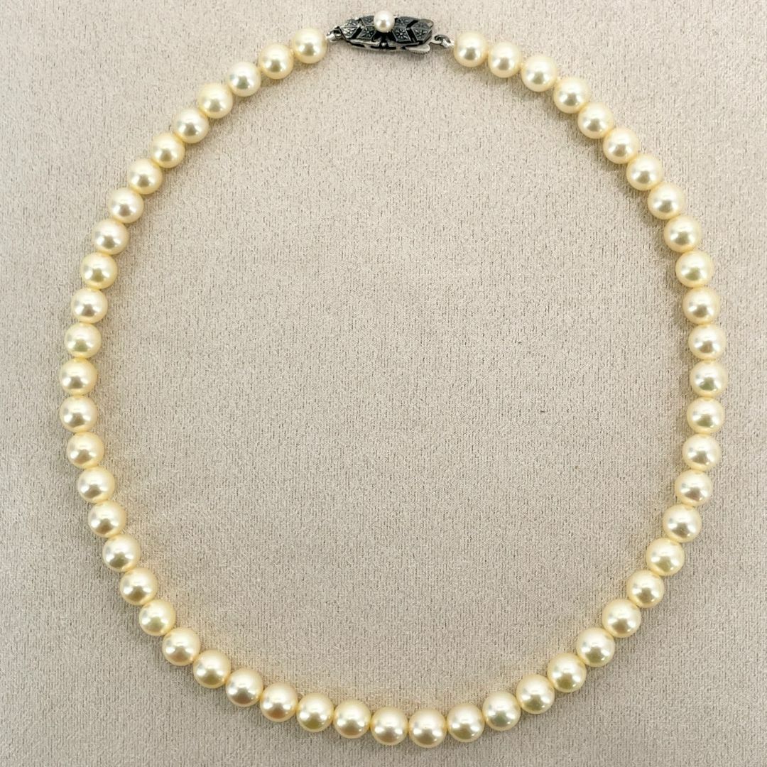 MIKIMOTO - ミキモト パール ネックレス アコヤ シルバー ケース MIKIMOTO - ミキモト パール ネックレス アコヤ シルバー ケース