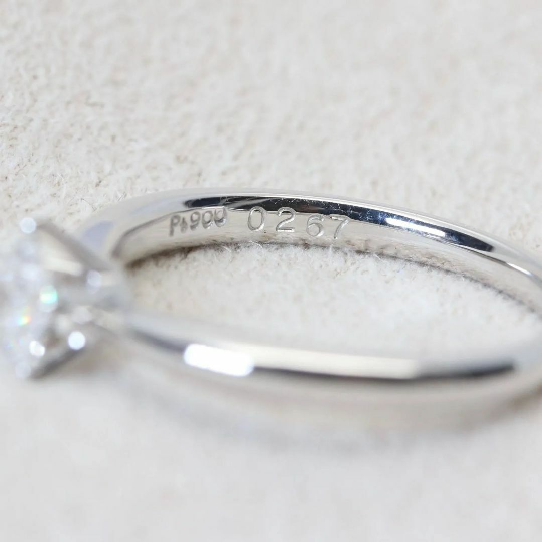 美品 プラチナ スターカット ダイヤ 0.267ct リング/24-3163Sの 美品 プラチナ スターカット ダイヤ 0.267ct リング/24-3163Sの