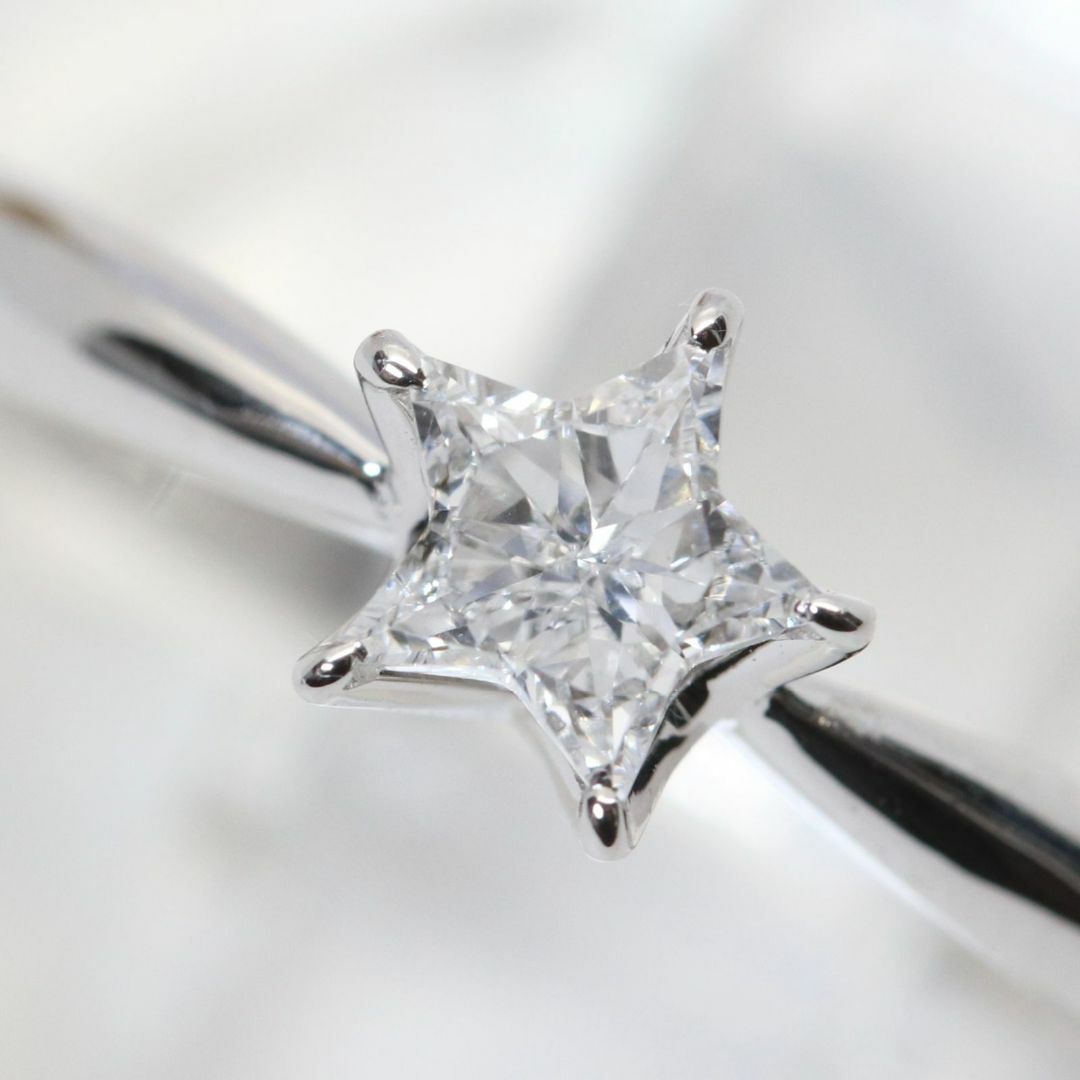 美品 プラチナ スターカット ダイヤ 0.267ct リング/24-3163Sの 美品 プラチナ スターカット ダイヤ 0.267ct リング/24-3163Sの