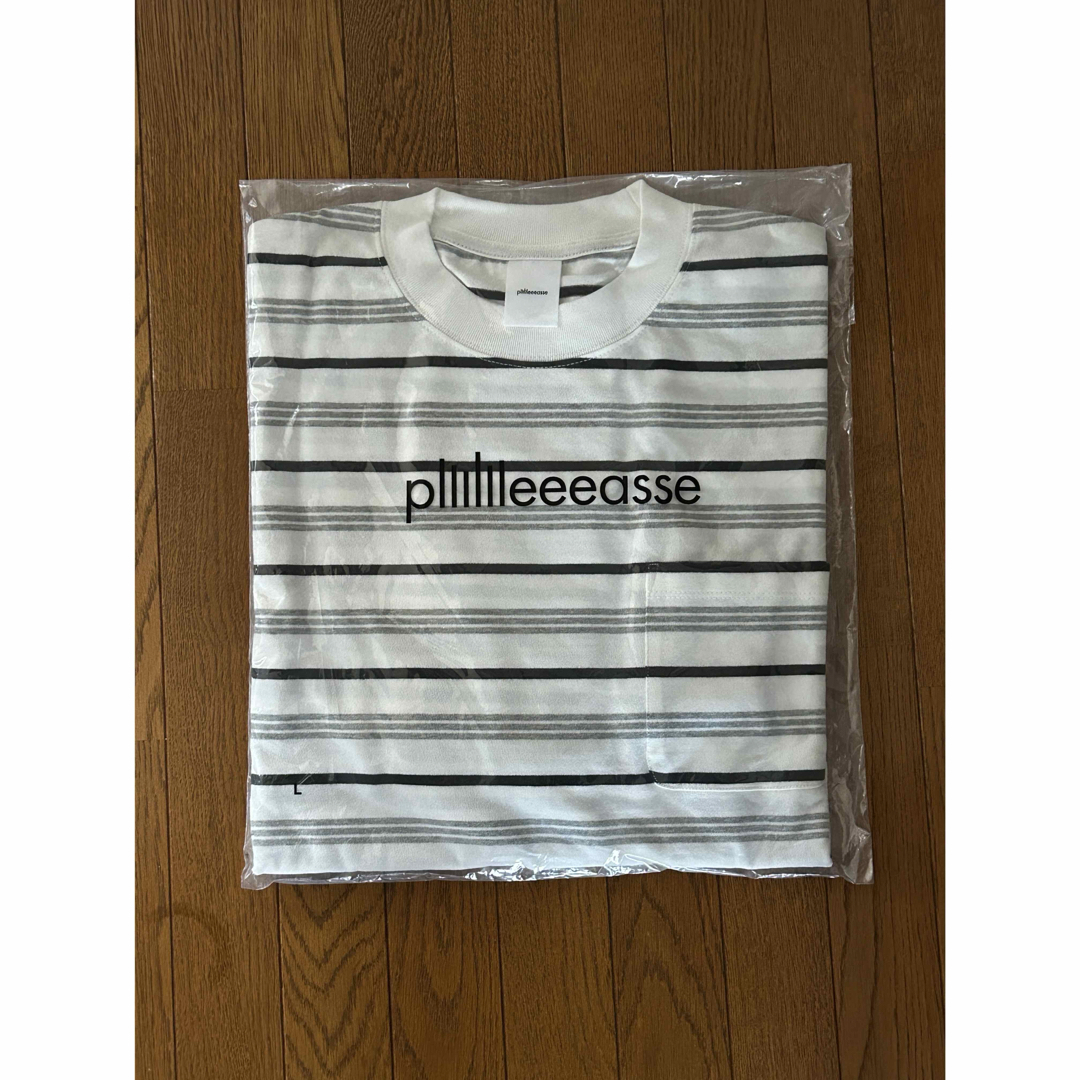L plllllleeeasse マルチストライプロングスリーブポケットT L plllllleeeasse マルチストライプロングスリーブポケットT
