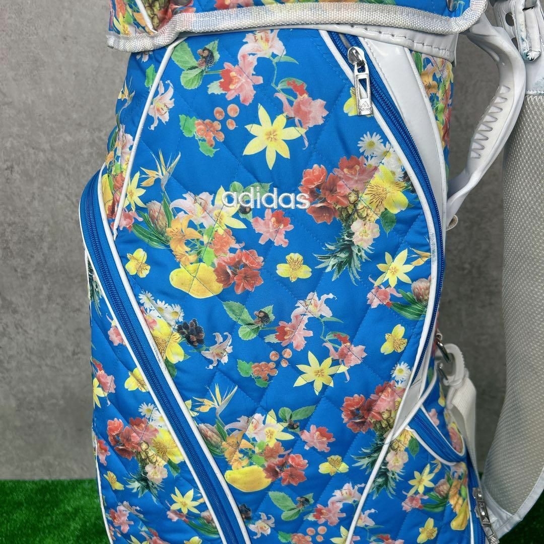 希少品】 アディダス キャディバッグ ゴルフ 花柄 フラワー 希少品】 アディダス キャディバッグ ゴルフ 花柄 フラワー