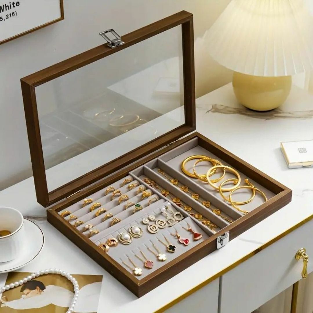 ガラス 蓋付き ジュエリーボックス アクセサリーボックス ガラス 蓋付き ジュエリーボックス アクセサリーボックス