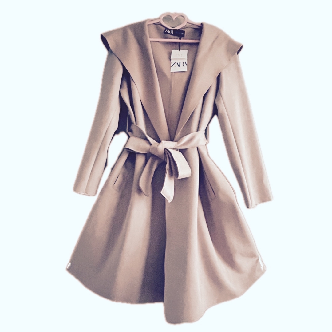 ZARA - ★ZARA★ザラ フェイク スウェード コート アウター ピンク リボン レア！