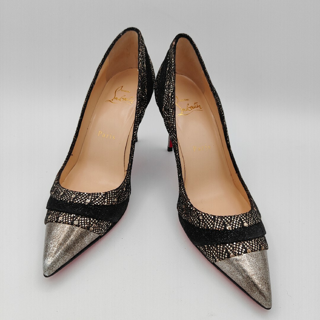 Christian Louboutin - 美品☆ルブタン ラメ ツイード パンプス Christian Louboutin - 美品☆ルブタン ラメ ツイード パンプス