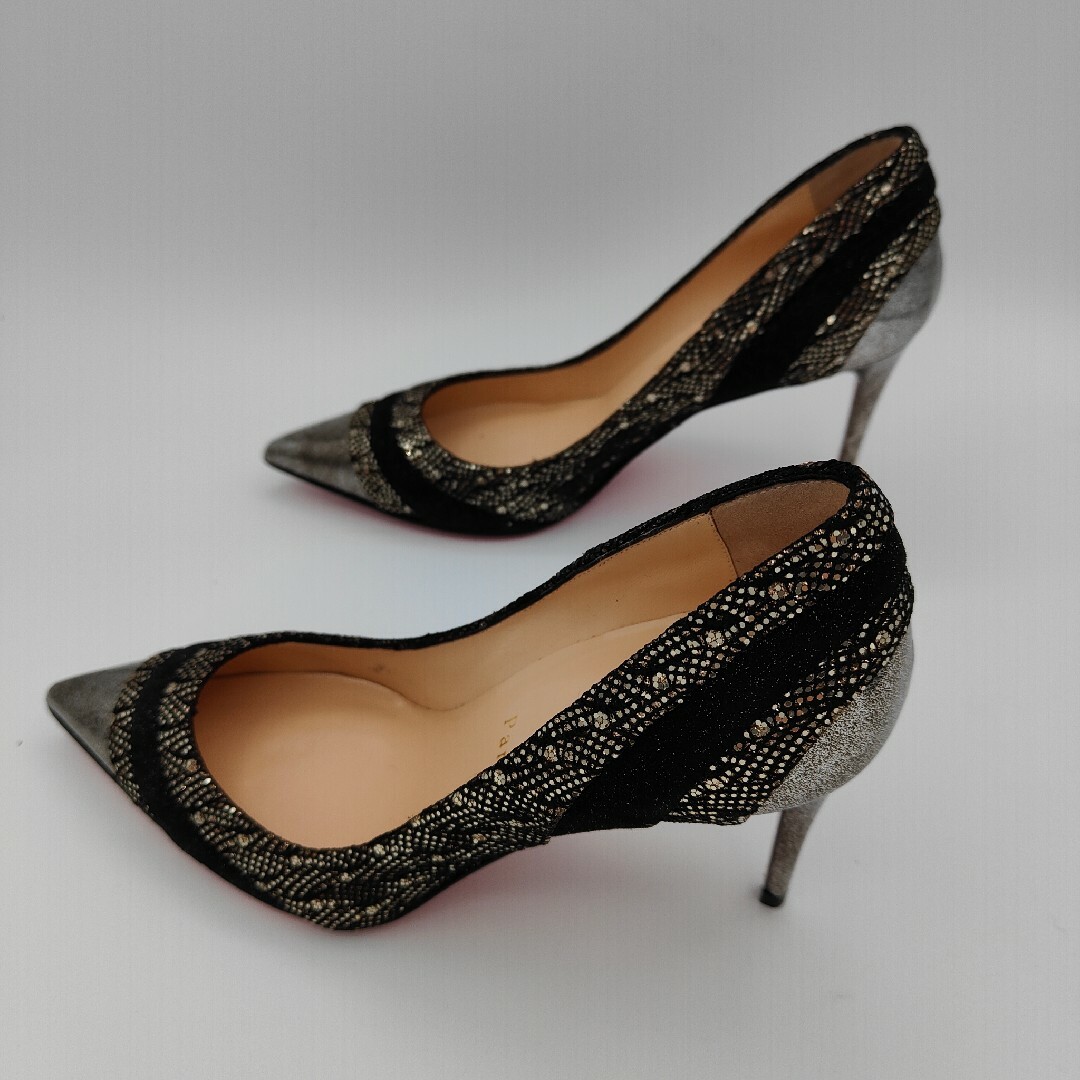 Christian Louboutin - 美品☆ルブタン ラメ ツイード パンプス Christian Louboutin - 美品☆ルブタン ラメ ツイード パンプス