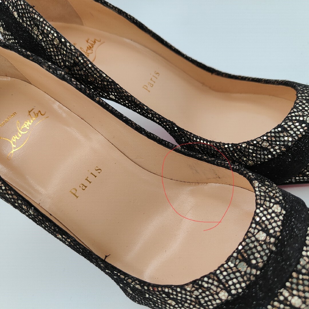Christian Louboutin - 美品☆ルブタン ラメ ツイード パンプス Christian Louboutin - 美品☆ルブタン ラメ ツイード パンプス
