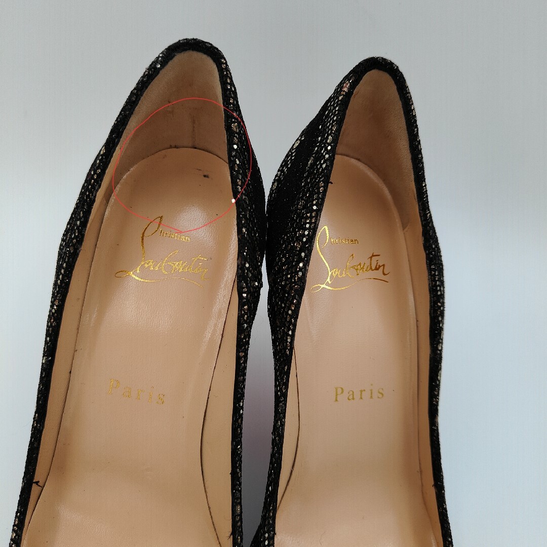 Christian Louboutin - 美品☆ルブタン ラメ ツイード パンプス Christian Louboutin - 美品☆ルブタン ラメ ツイード パンプス