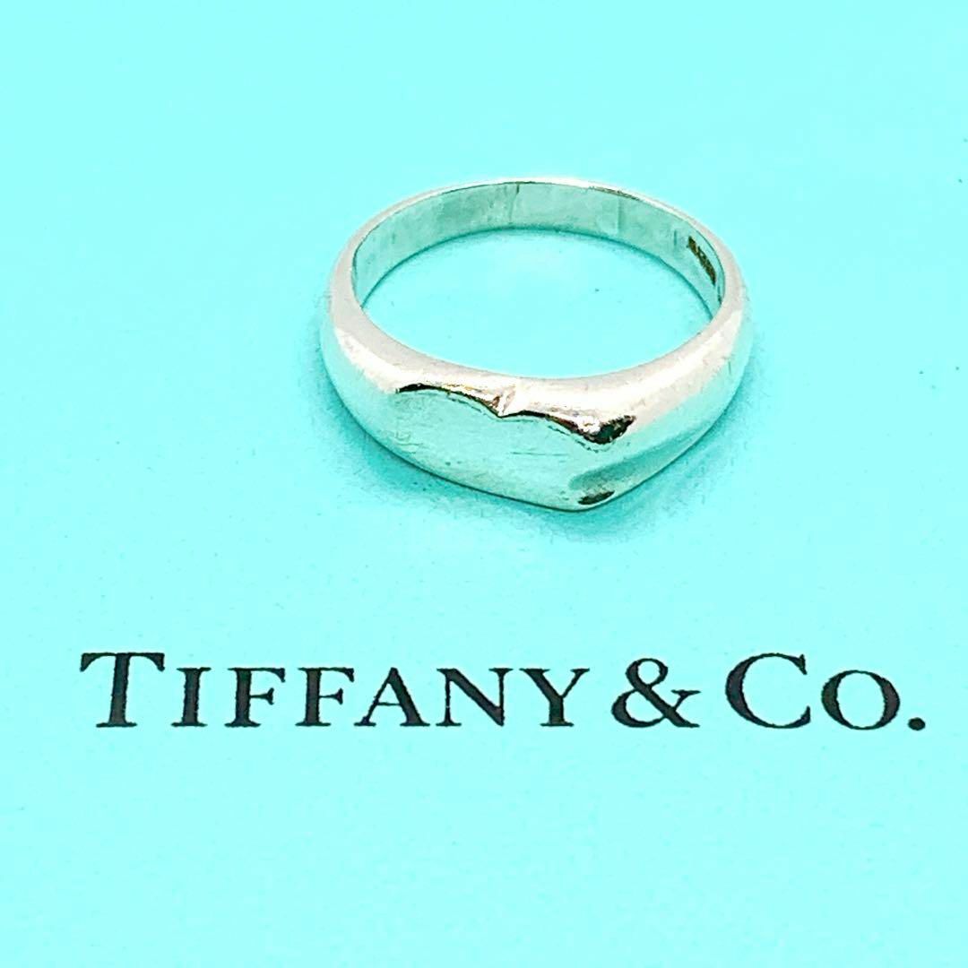13号】TIFFANY&Co. リング シグネット カーブド ハート 13号】TIFFANY&Co. リング シグネット カーブド ハート