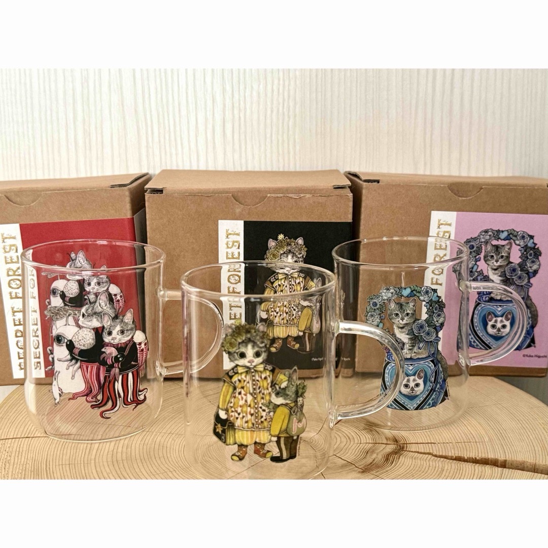 ヒグチユウコさん 韓国展示 SECRET FOREST グラスマグ マグカップ ヒグチユウコさん 韓国展示 SECRET FOREST グラスマグ マグカップ
