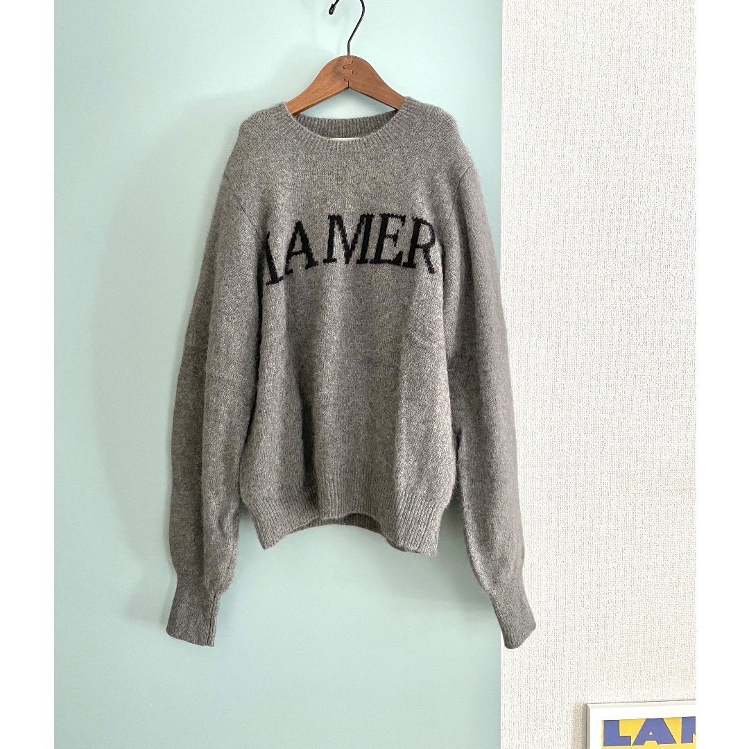 IENAイエナ☆ラクーンロゴニットプルオーバー IENAイエナ☆ラクーンロゴニットプルオーバー