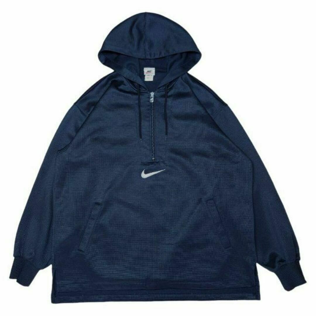 NIKE - NIKE白タグ90sハーフジップパーカー黒ナイキ古着ビッグス NIKE - NIKE白タグ90sハーフジップパーカー黒ナイキ古着ビッグス