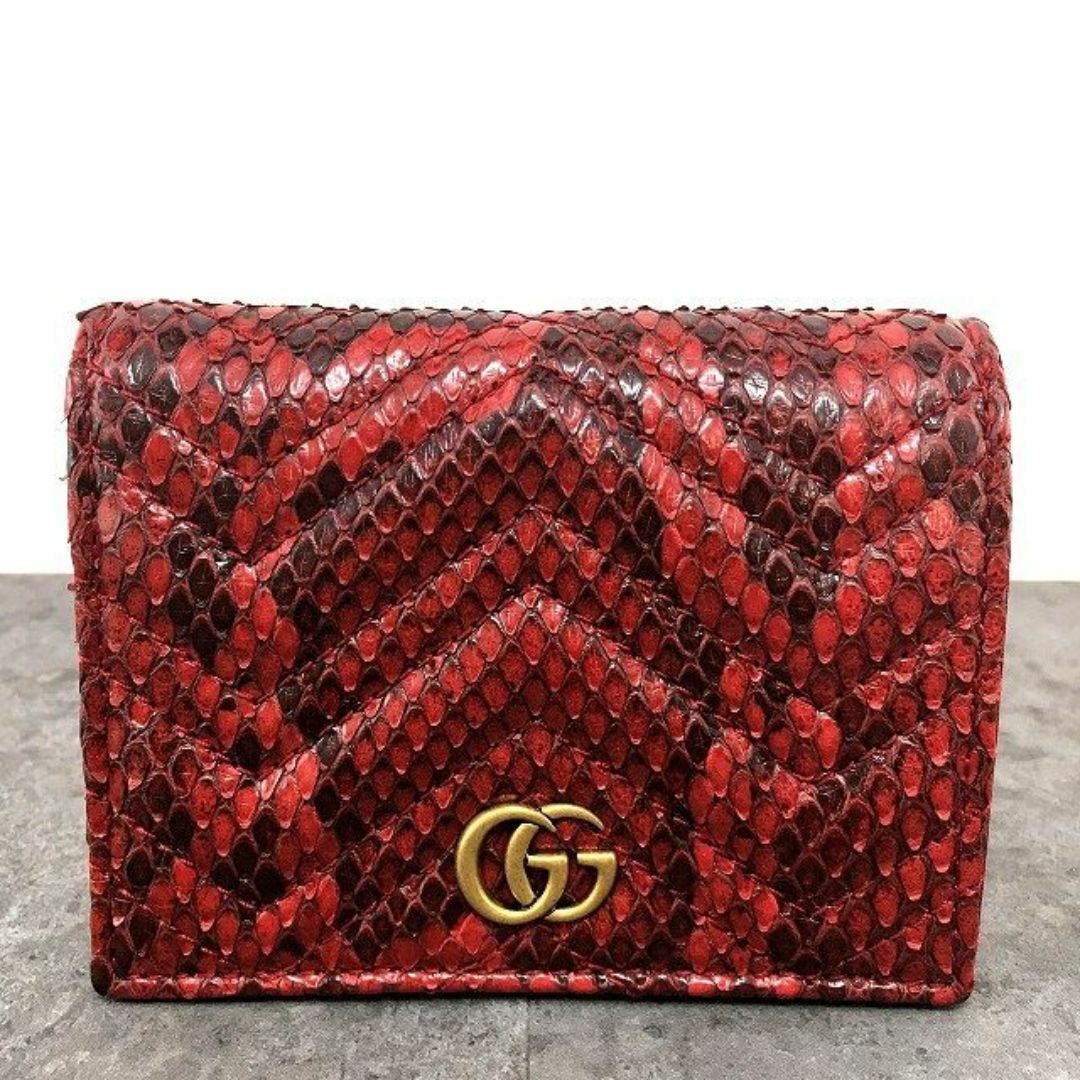 送料込み! 美品 GUCCI コンパクトウォレット 466492 パイソン 送料込み! 美品 GUCCI コンパクトウォレット 466492 パイソン