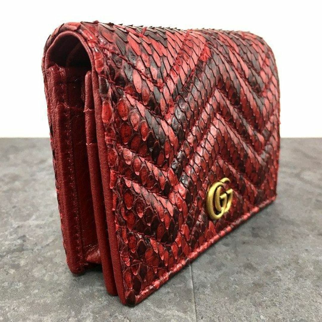 送料込み! 美品 GUCCI コンパクトウォレット 466492 パイソン 送料込み! 美品 GUCCI コンパクトウォレット 466492 パイソン