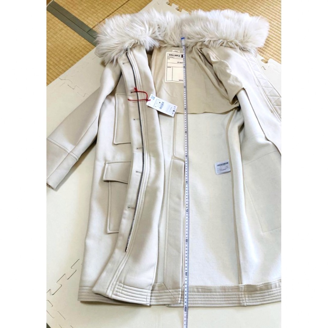 ZARA - 【新品】ZARA(ザラ)、ロングコート、オフホワイト ZARA - 【新品】ZARA(ザラ)、ロングコート、オフホワイト