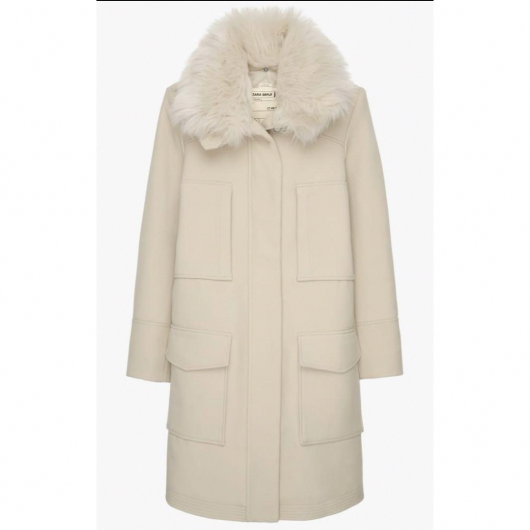 ZARA - 【新品】ZARA(ザラ)、ロングコート、オフホワイト ZARA - 【新品】ZARA(ザラ)、ロングコート、オフホワイト